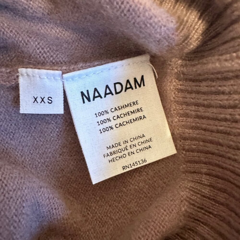 NAADAM Blush Pink Ribbed V-Neck Tank Top - Picture 3 of 6
